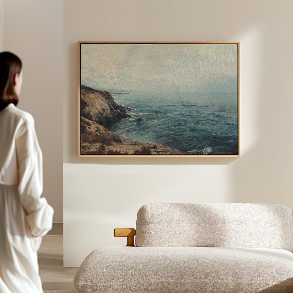 Serene Coastal Cliff Ocean View Seascape Tranquil Nature Poster - Image 5
