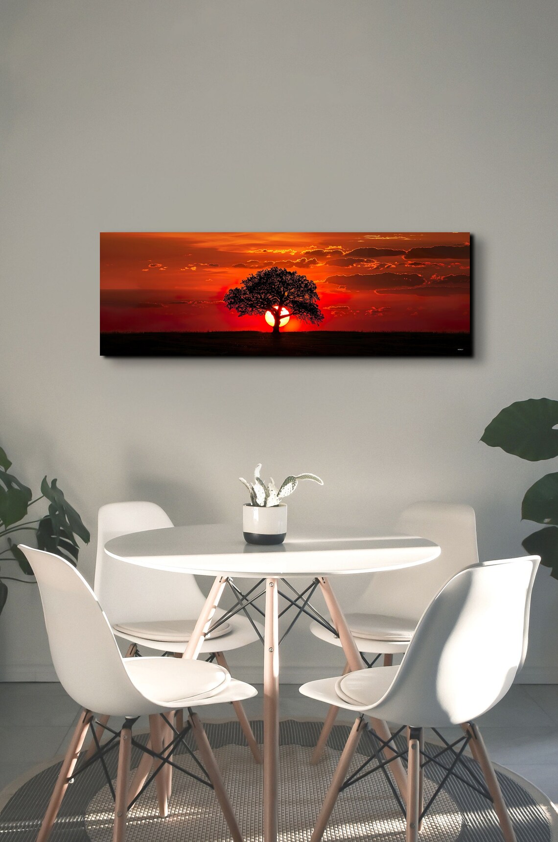 Big Sunset Behind Old Tree, Nature Decor - Image 3
