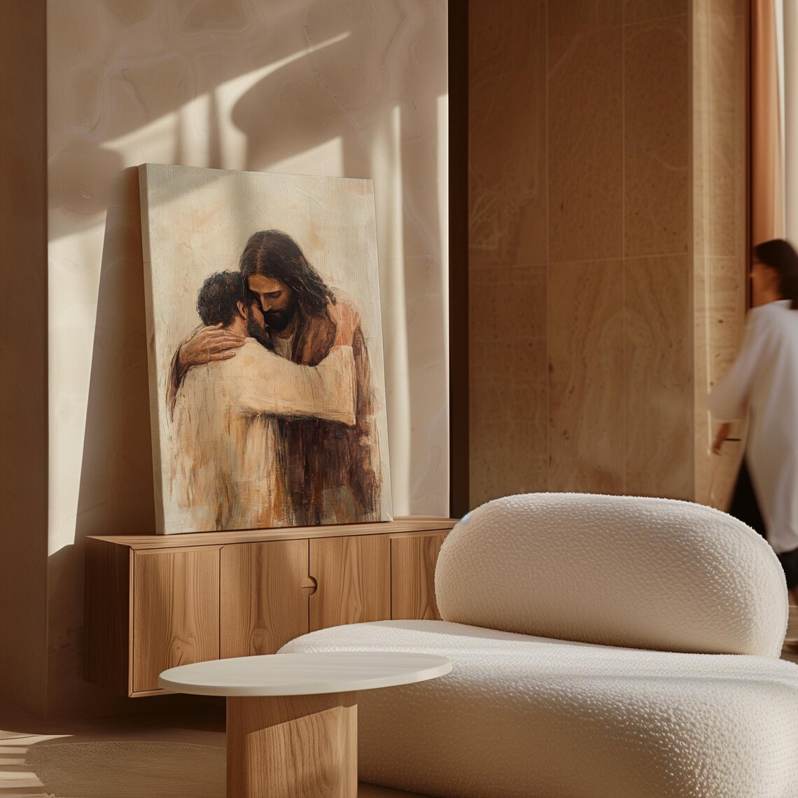 Jesus Embracing Man Christian Wall Art, Forgiveness - Image 6