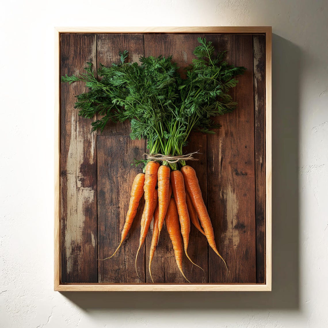 Rustic Carrot Still Life Farmhouse Kitchen Wall Art Vintage Vegetable Print Country Home Decor Organic Farm Fresh Poster - Image 4