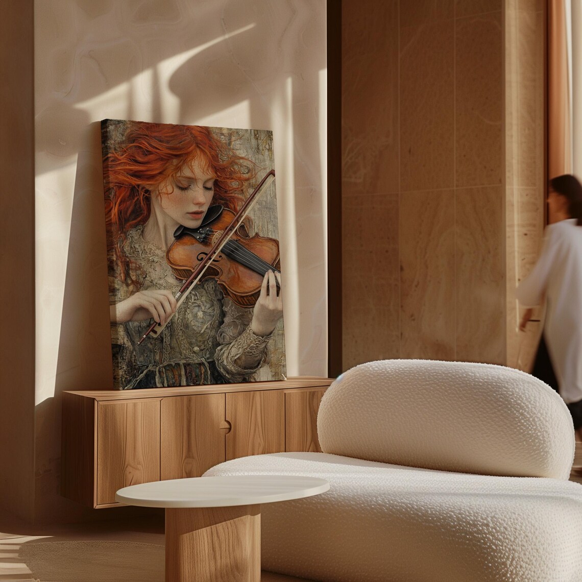 Red Haired Violinist Classical Music Portrait Elegant Poster - Image 7