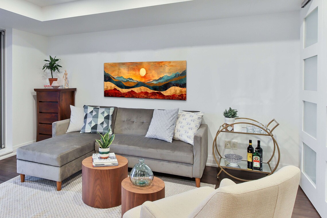 Southwest Style Sunset Wall Art Print, Modern Decor - Image 4