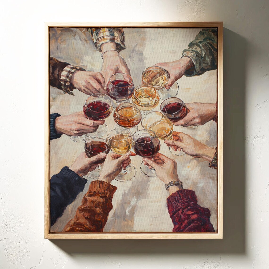 Wine Tasting Celebration, Vintage Oil Art Print - Image 3