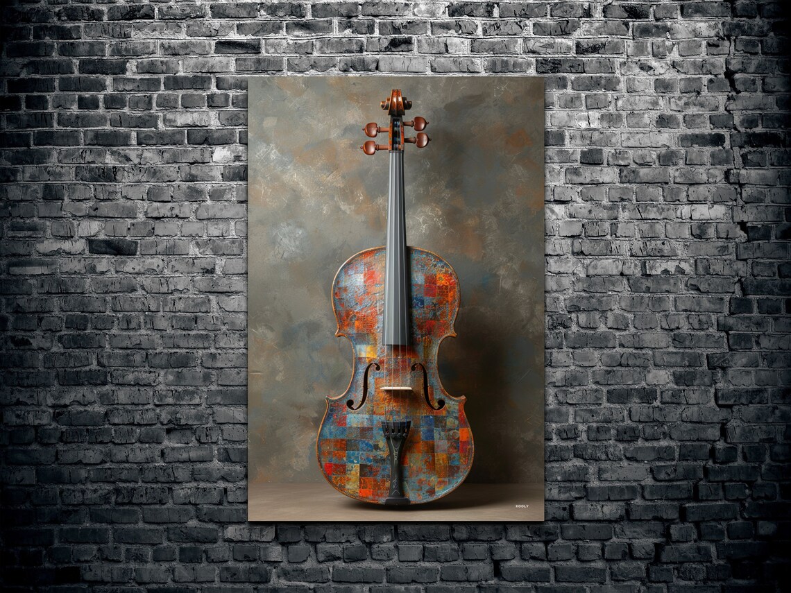 Violin Music Studio Decor Wall Art Print - Image 2