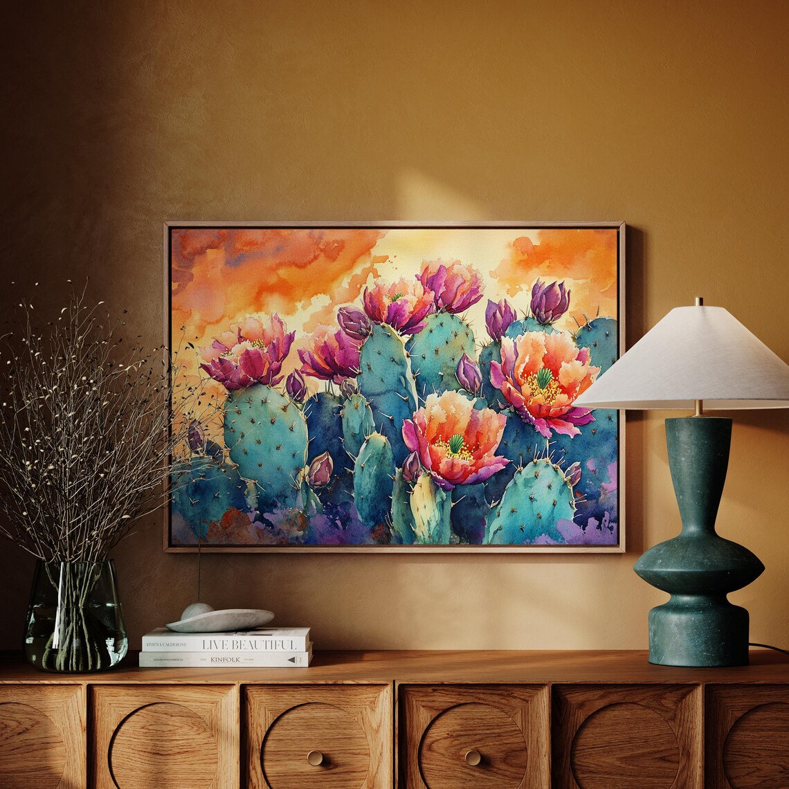 Cactus Flower Watercolor Botanical Art Print