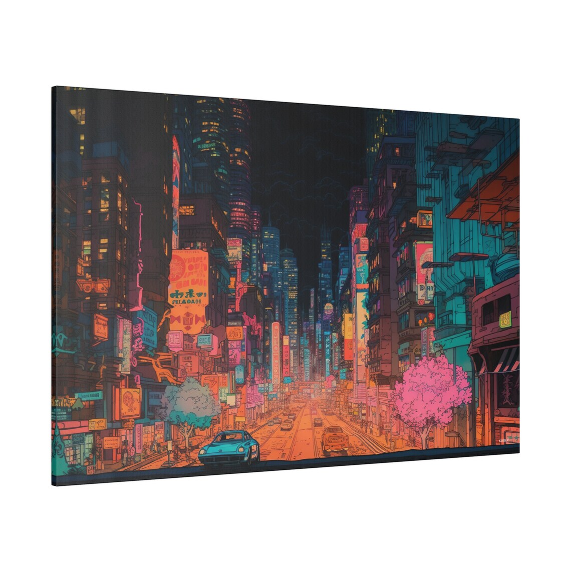 Downtown Tokyo Anime Travel Poster, Lofi Aesthetic - Image 2