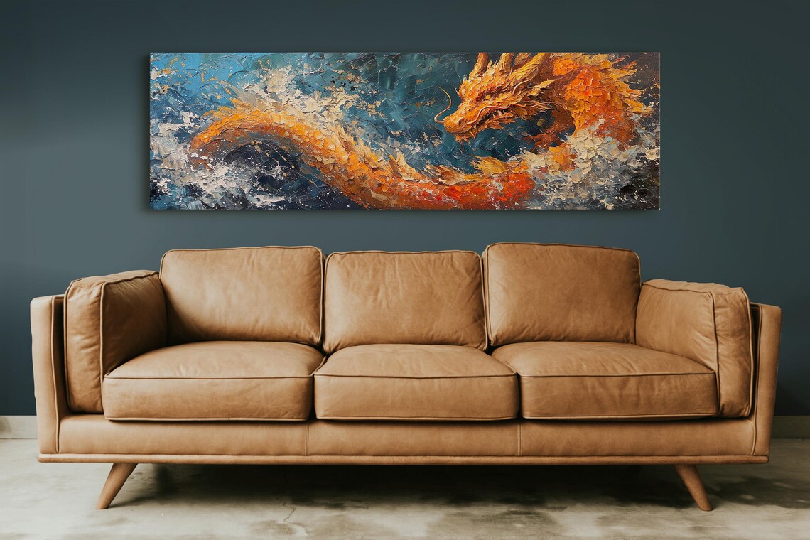 Panoramic Dragon Fantasy Wall Art, Office Poster - Image 5