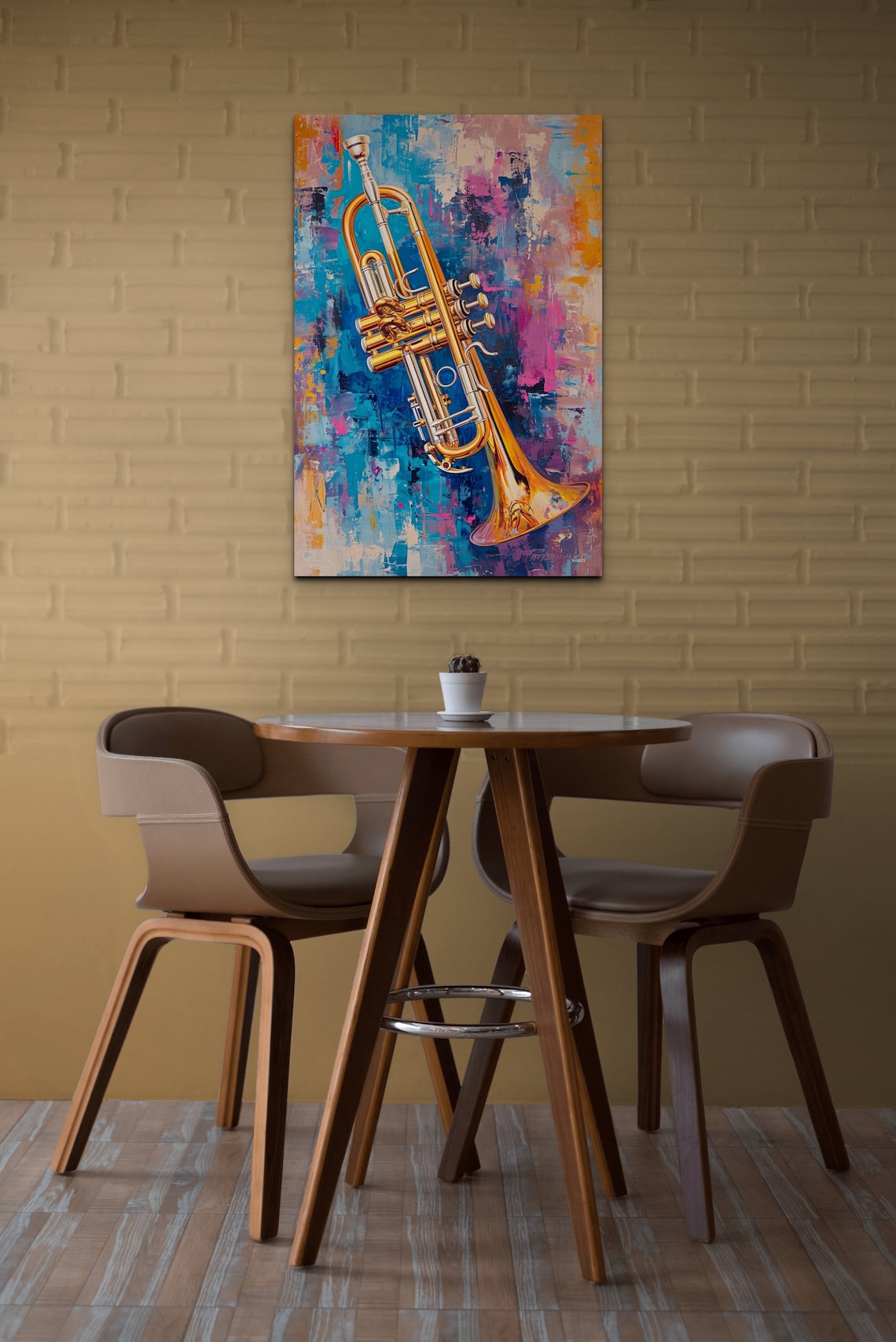 Pop Art Trumpet Wall Art Print, Vintage Retro - Image 5