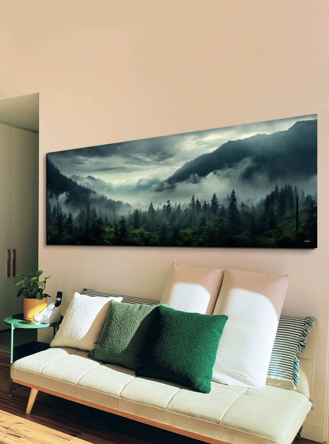 Morning Fog Over A Mountain Forest Poster Print