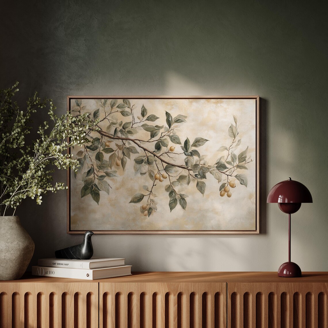 Lemon Tree Branch Vintage Botanical Art Print