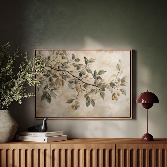 Lemon Tree Branch Vintage Botanical Art Print