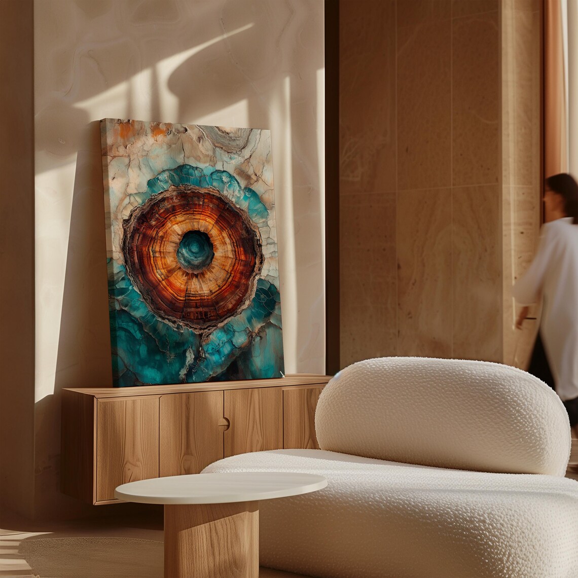 Petrified Wood Abstract Fossilized Texture Art Print - Image 3