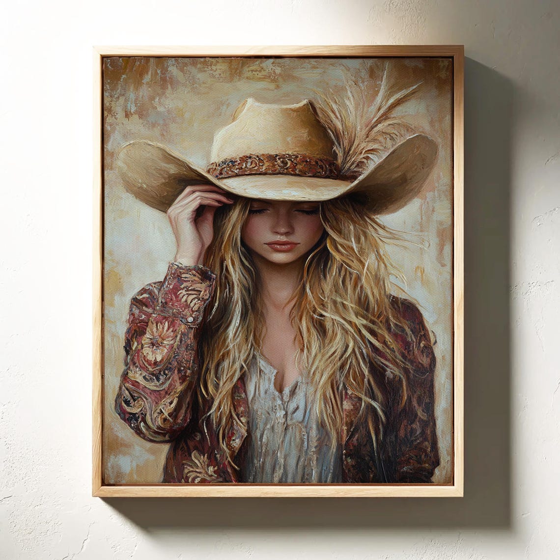Vintage Cowgirl Art Western Portrait Wall Decor Rustic Country Style Poster - Image 5