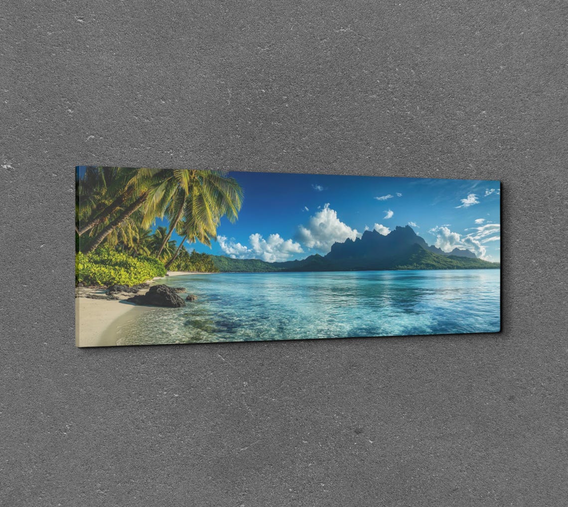 Tropical Beach with Palm Trees Turquoise Water Island Poster - Image 7