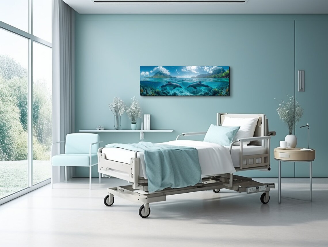 Hawaiian Dolphins Panoramic Ocean Decor, Nautical Art - Image 7