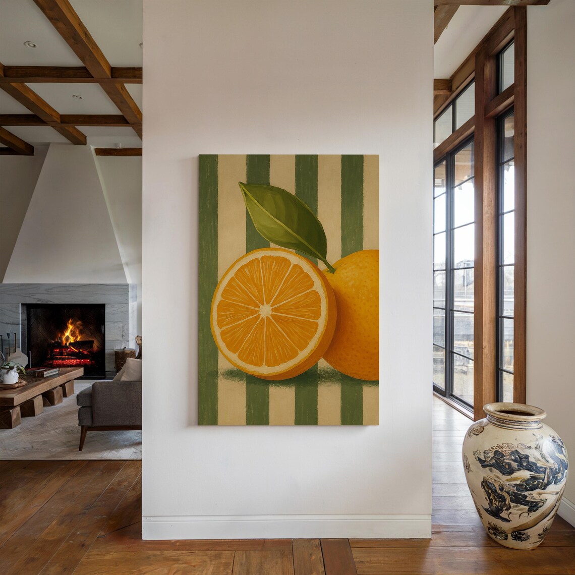 Vintage Orange Poster, Retro Fruit Kitchen Decor - Image 4