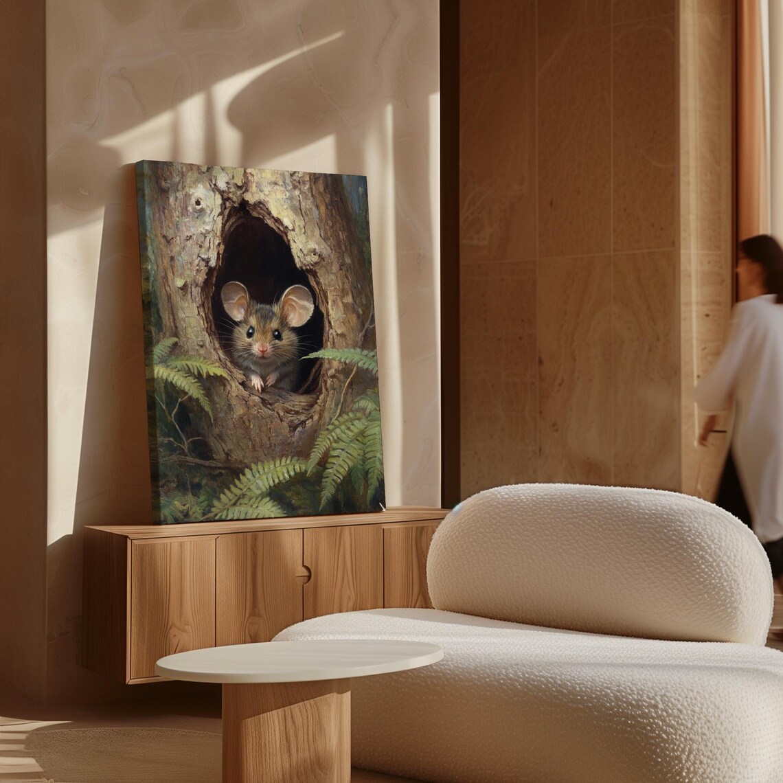 Woodland Mouse In Tree Art Print, Rustic Wildlife - Image 7