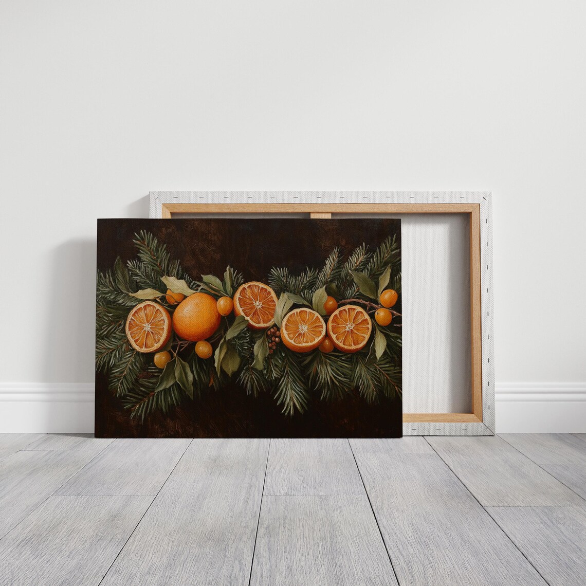 Festive Citrus and Pine Holiday Wall Art - Image 3