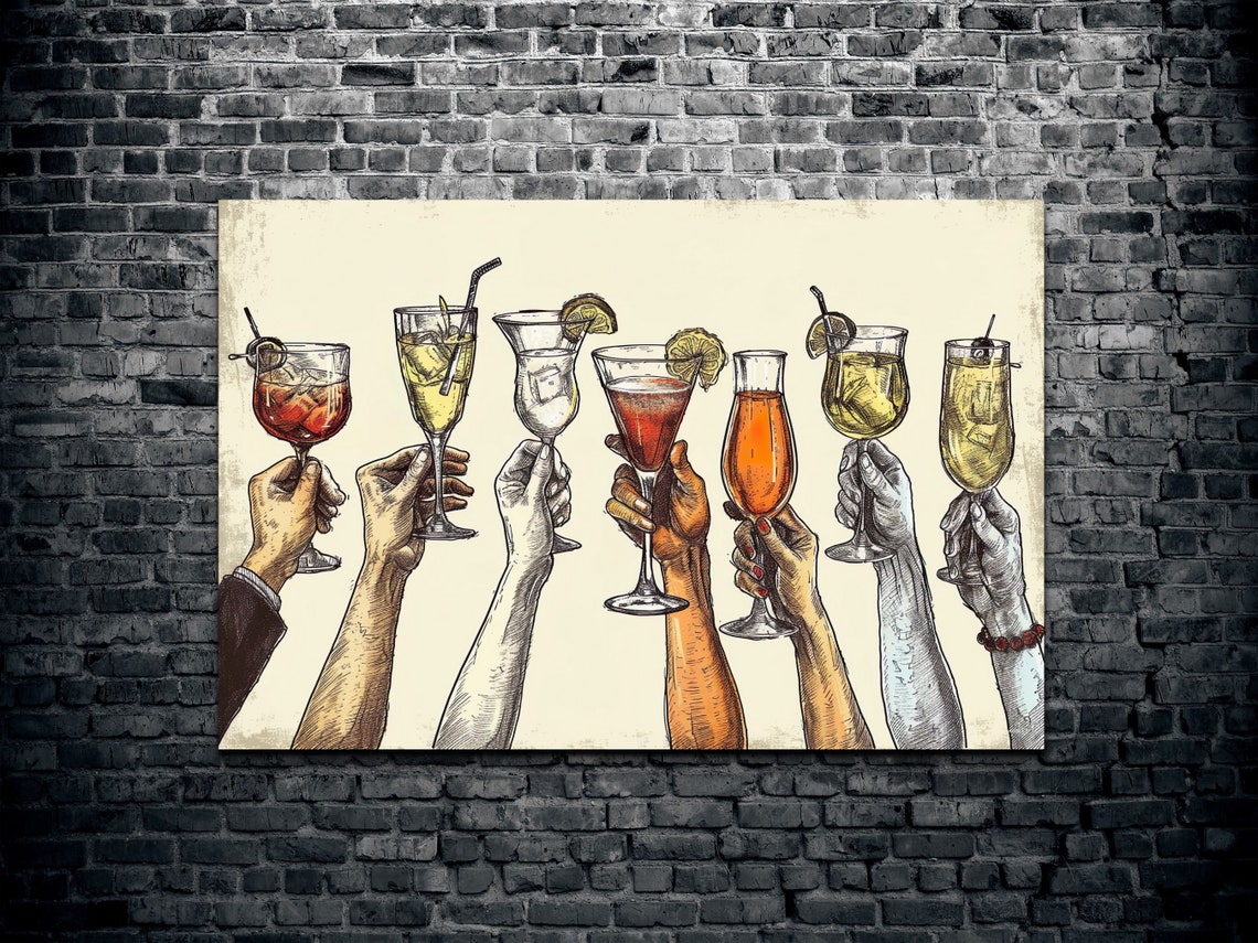 Cheers Boho Minimalist Art Print - Image 2