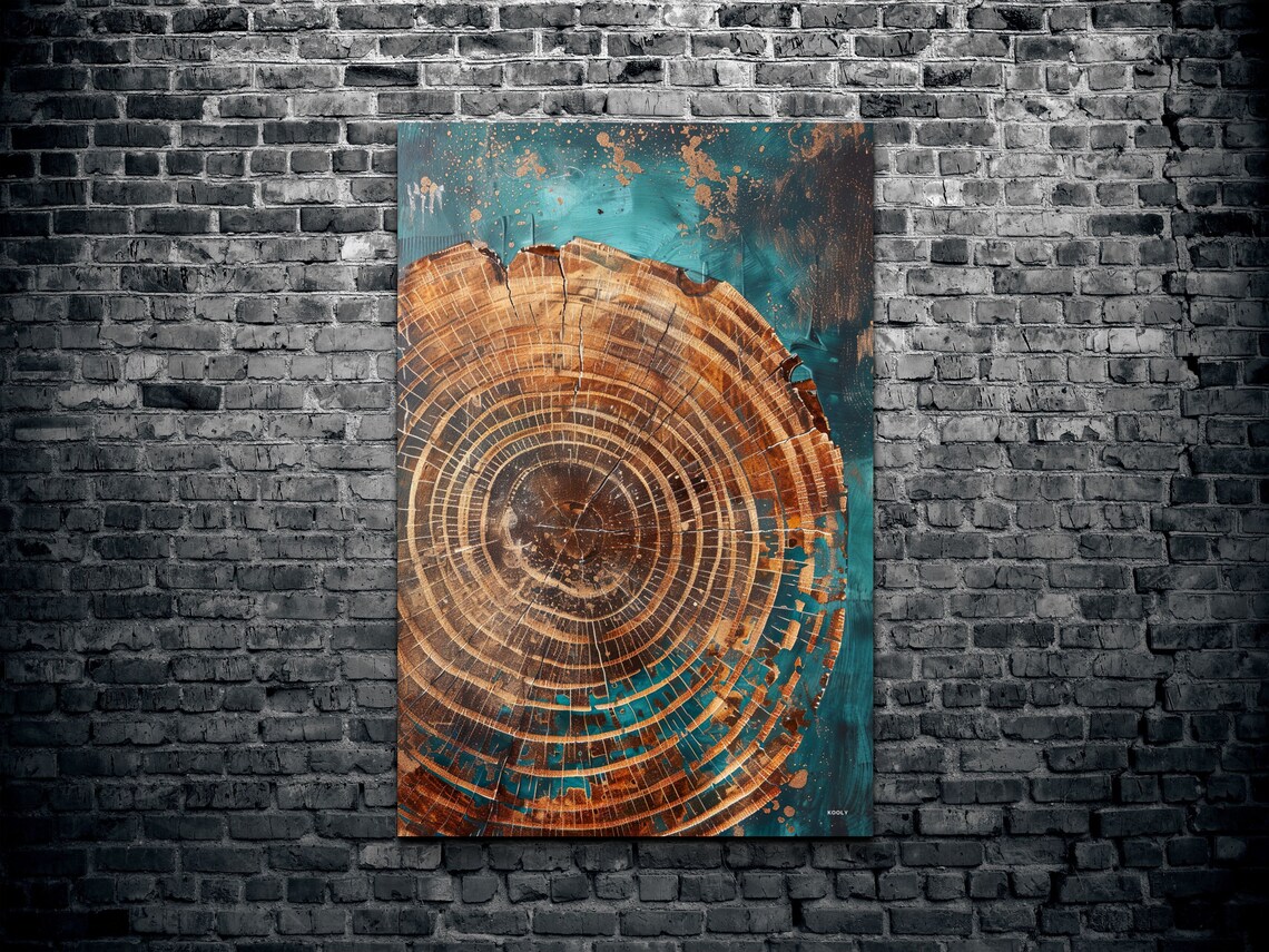 Abstract Tree Ring Art Print, Nordic Style - Image 2