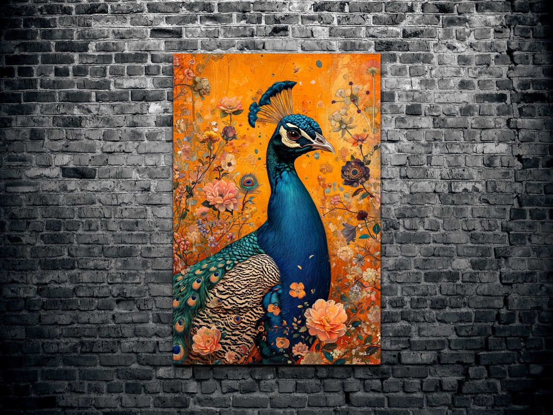 Victorian Peacock Art Print - Image 2