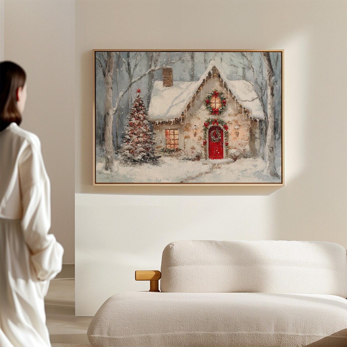 Rustic Ginger Bread House Farmhouse Christmas Decor - Image 7