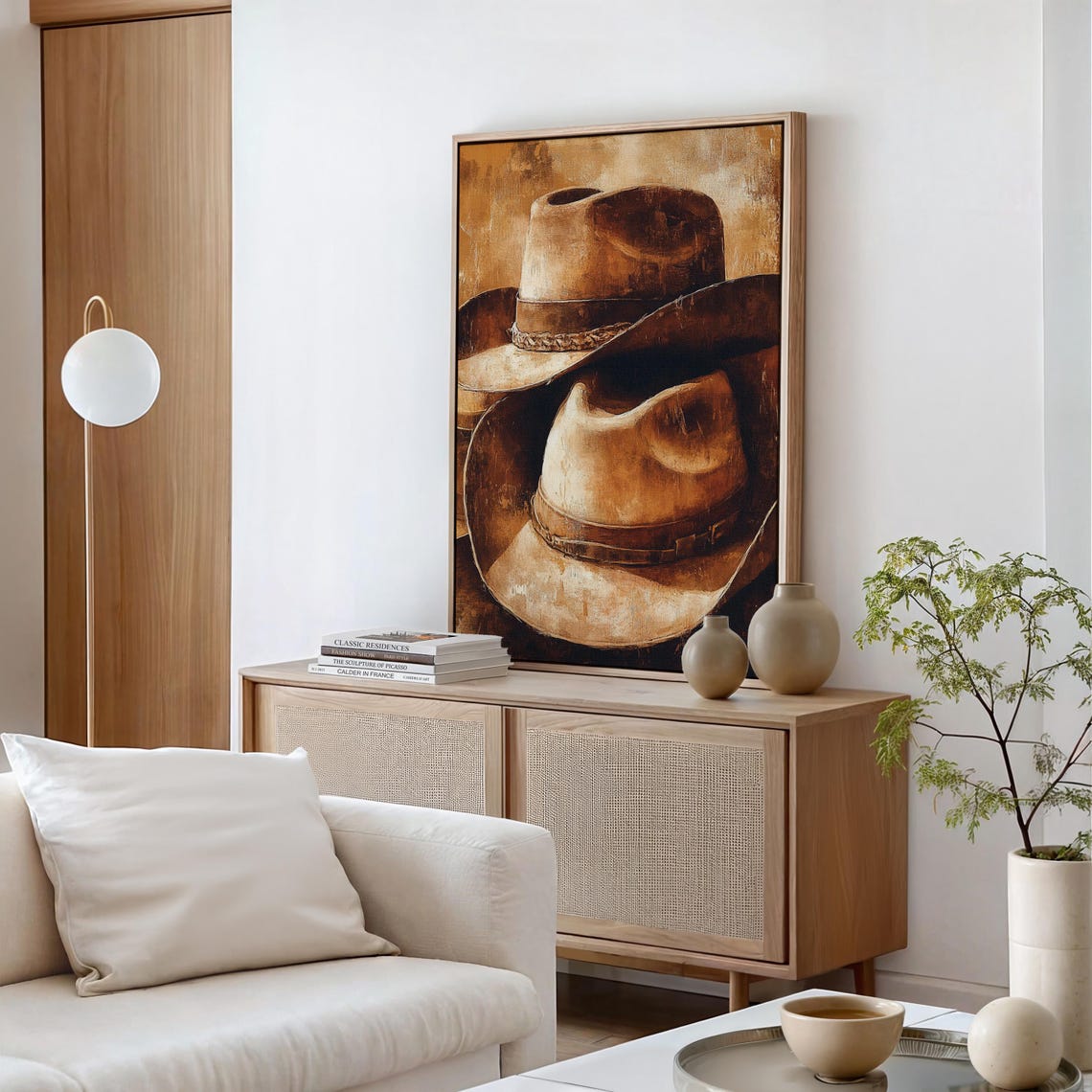 Vintage Cowboy Hats Art Rustic Western Decor Antique Hat Collection Print Southwestern Wall Art - Image 5