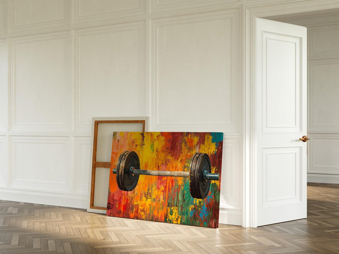 Barbell Gym Art Poster, Weightlifting Motivation - Image 2