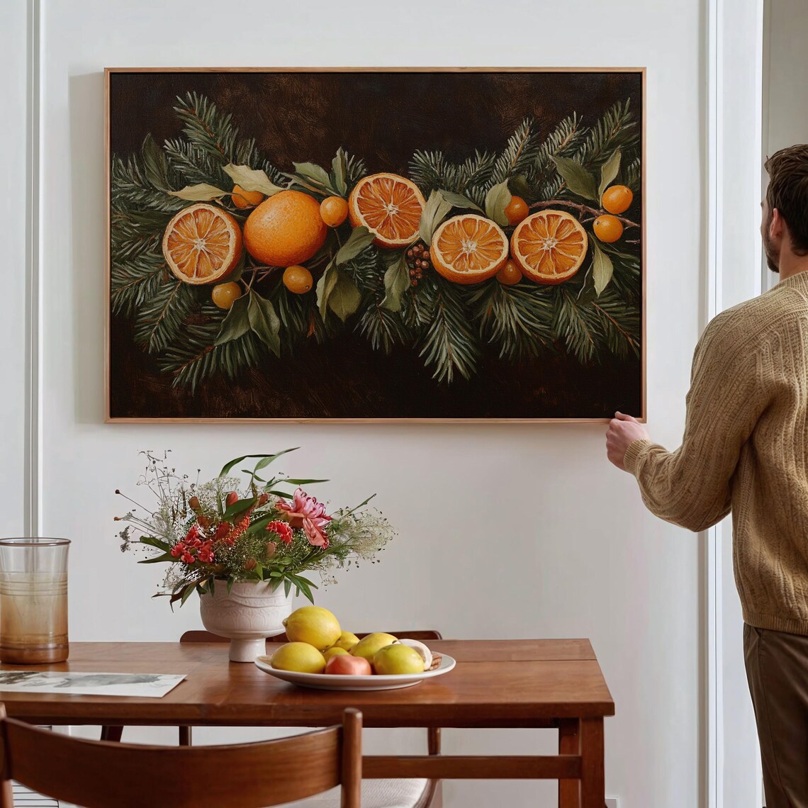 Festive Citrus and Pine Holiday Wall Art - Image 4