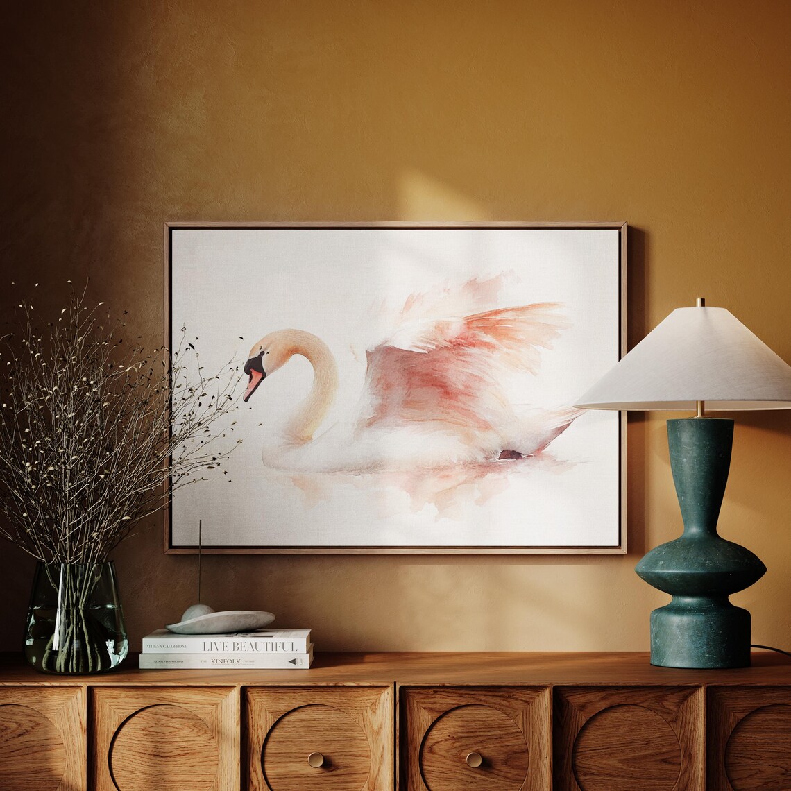 Elegant Watercolor Swan, Nature Decor Art Print - Image 4