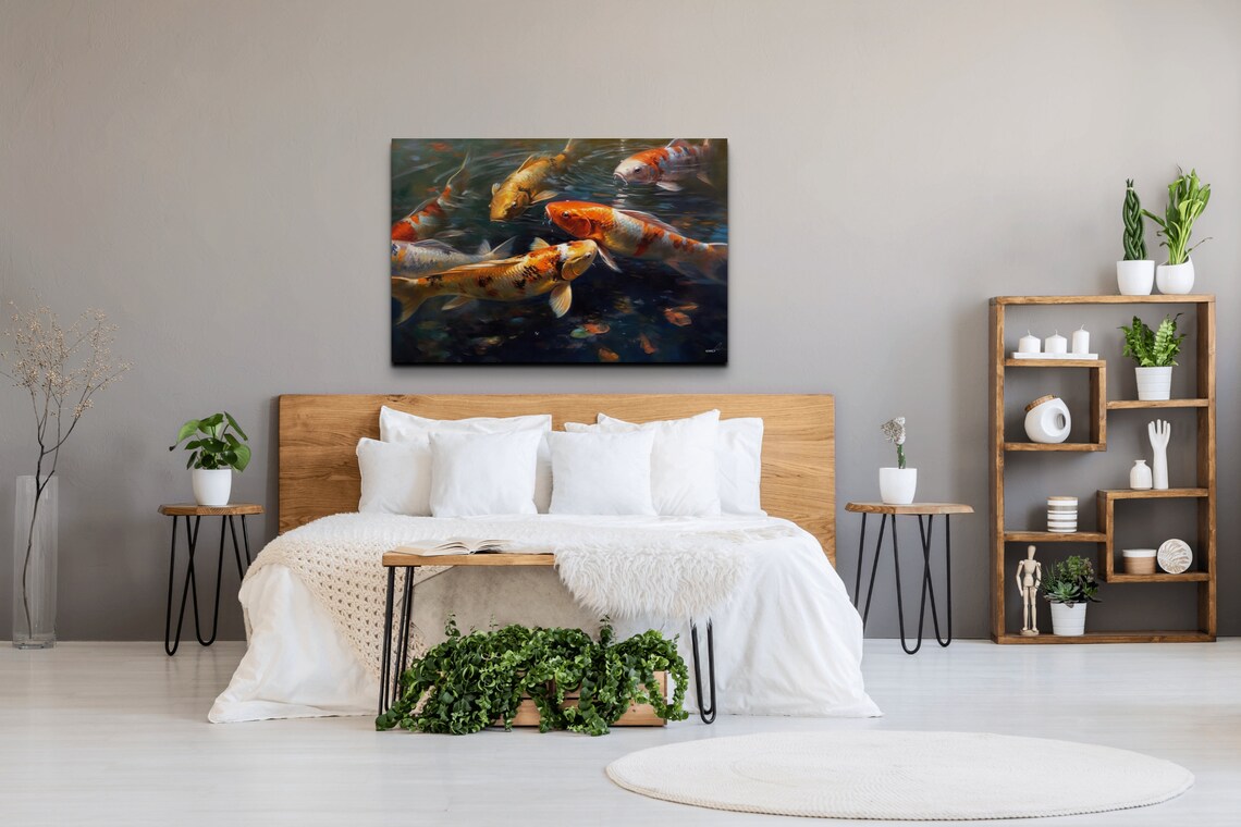 Koi Fish Pond Wall Art - Image 6