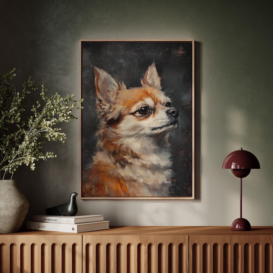 Chihuahua Dog Portrait Vintage Oil Painting Style Decor Poster - Image 4
