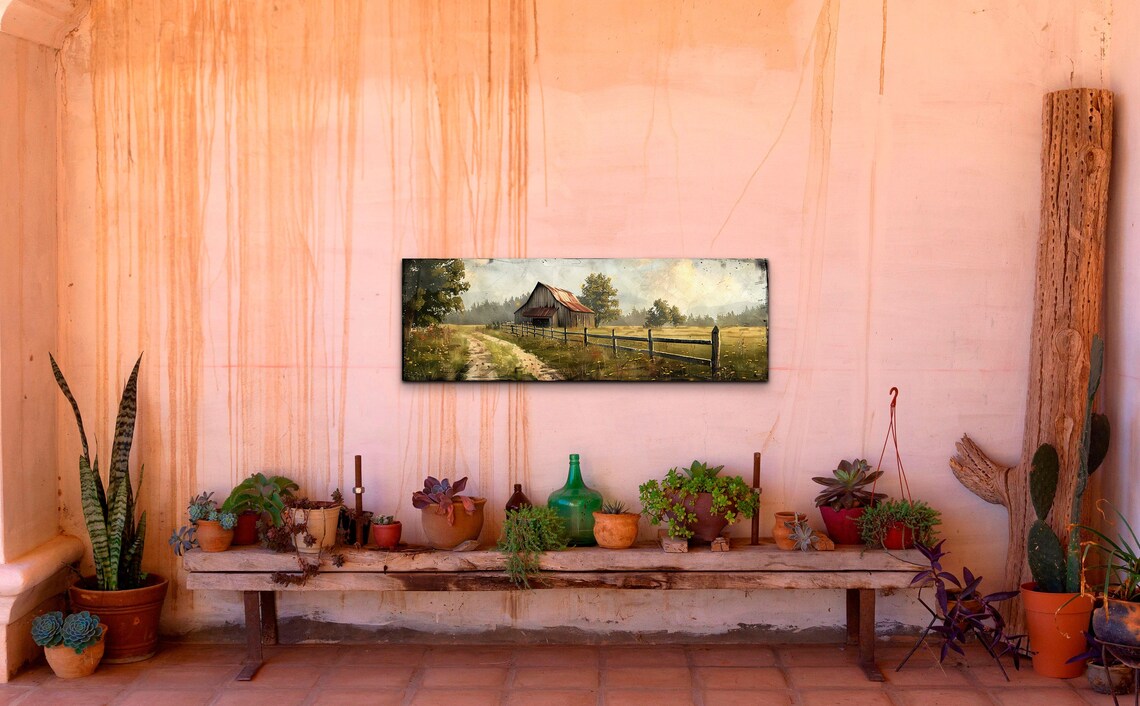 Antique Barn Panoramic Rustic Wall Art Print - Image 7