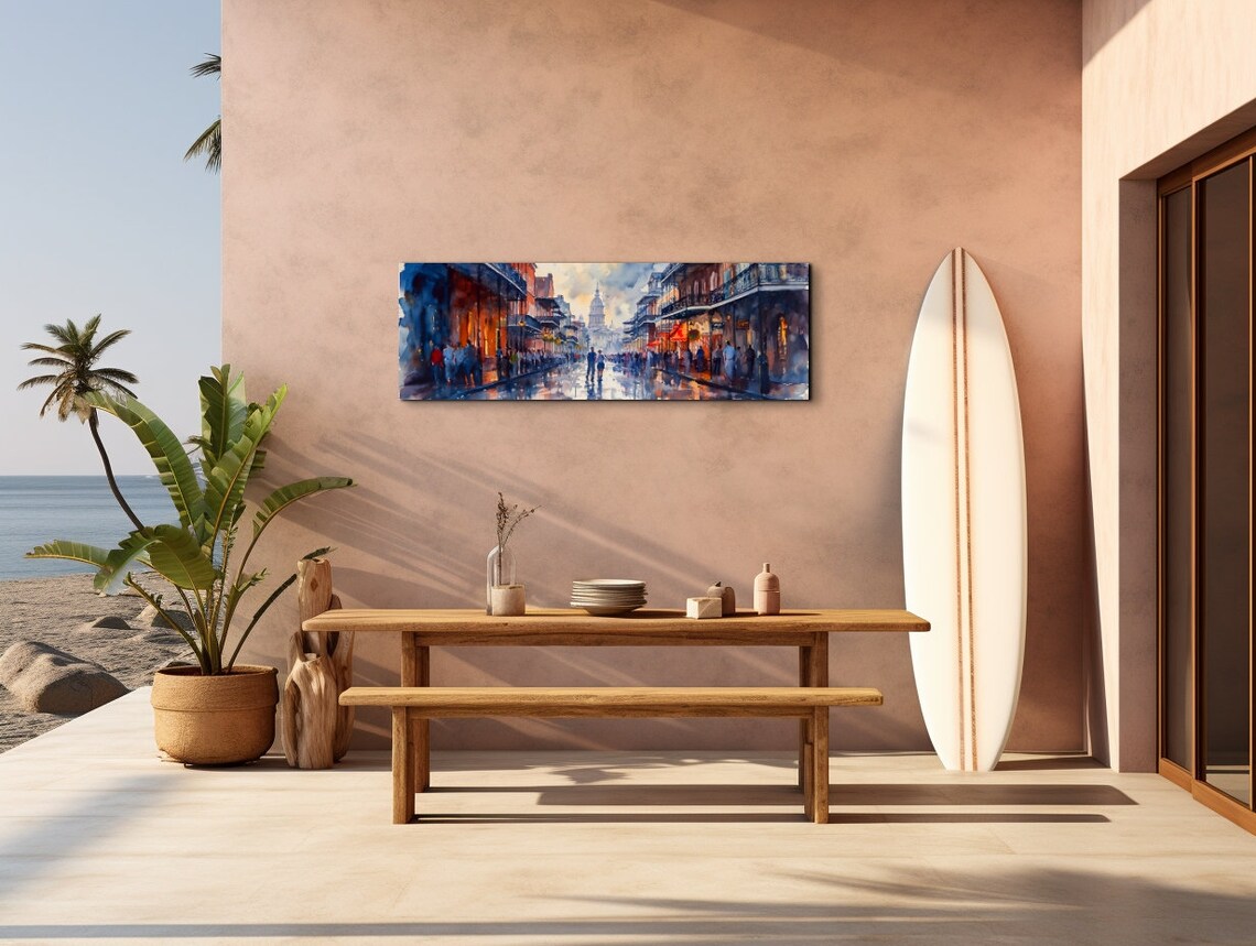 French Quarter Panoramic Art Print, Urban Landmark - Image 5