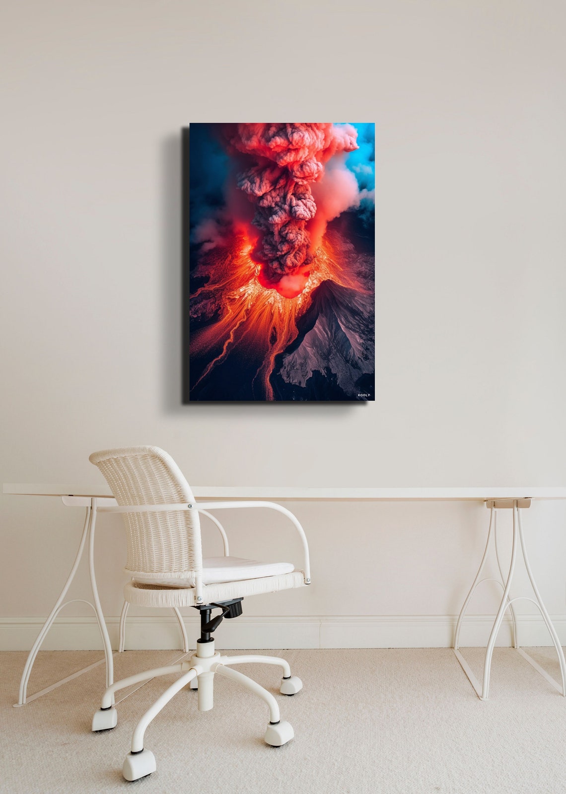 Volcano Eruption Lava Ash Cloud Aerial Nature Power Art Poster - Image 5