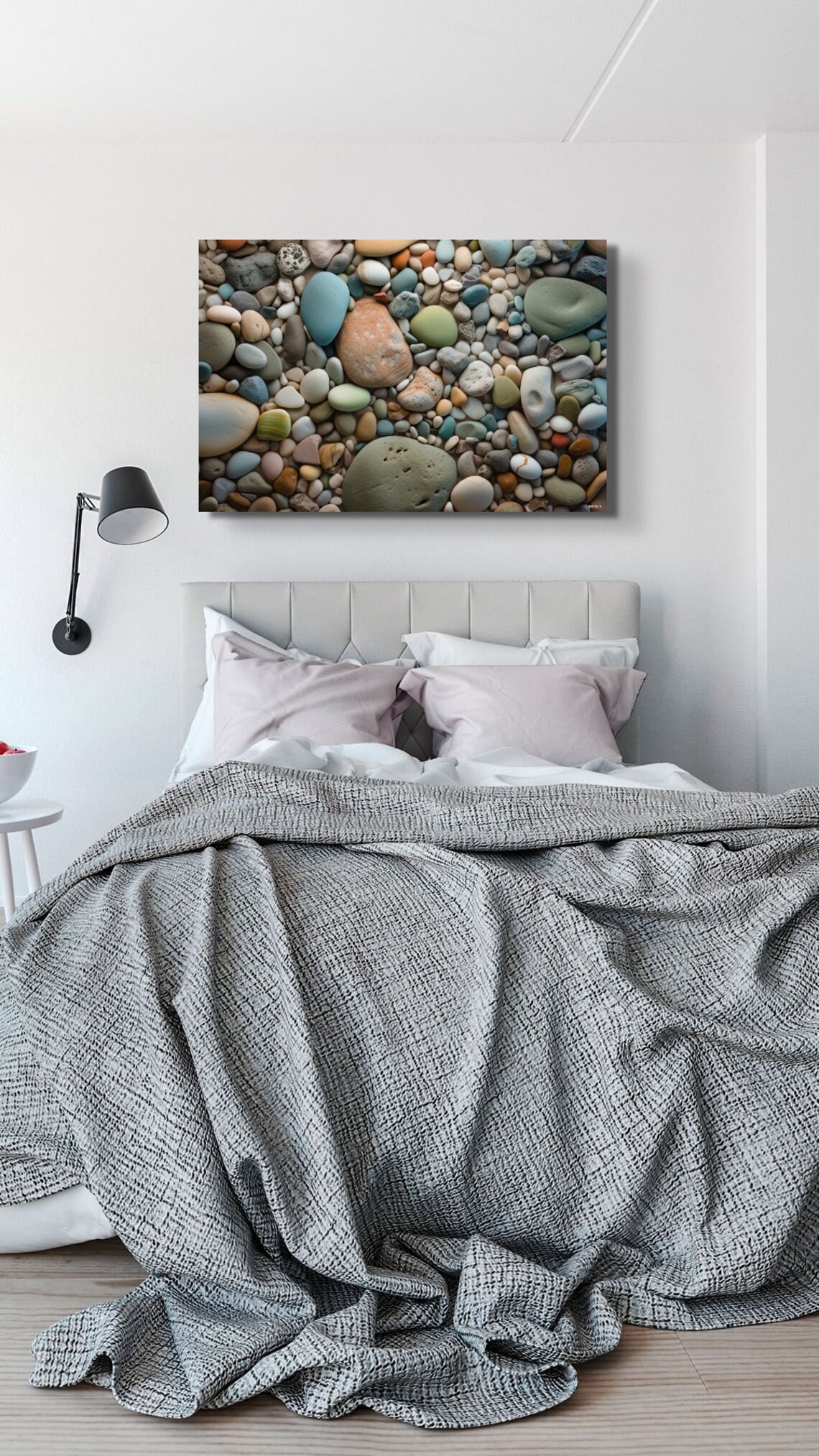 Beach Rocks and Pebbles Art Print, Farmhouse Decor - Image 4