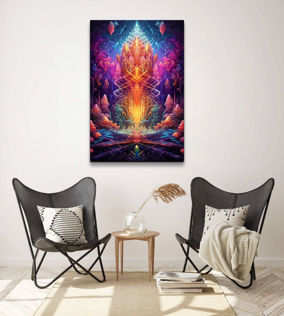 Psychedelic Crystal Temple Abstract Colorful Visionary Art Poster - Image 7