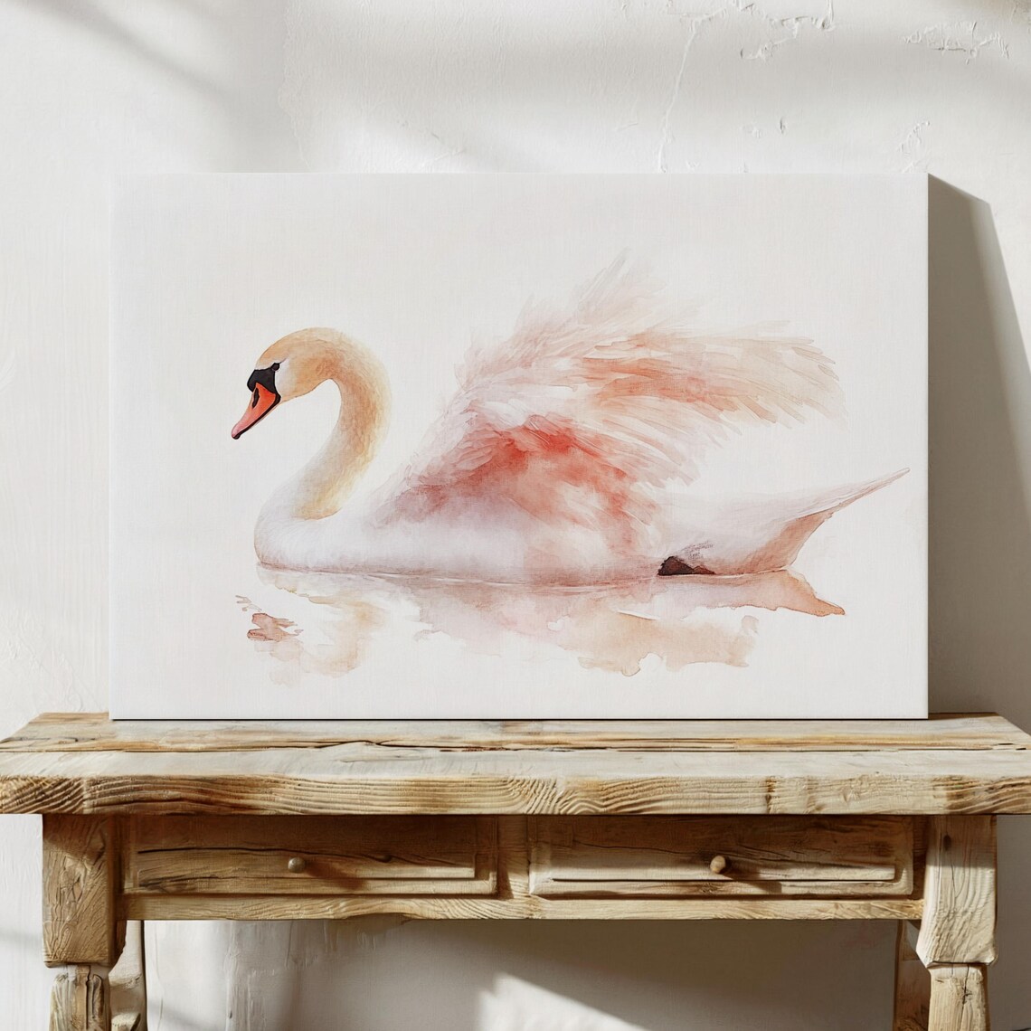 Watercolor Swan Art Print, Graceful Bird Artwork - Image 5