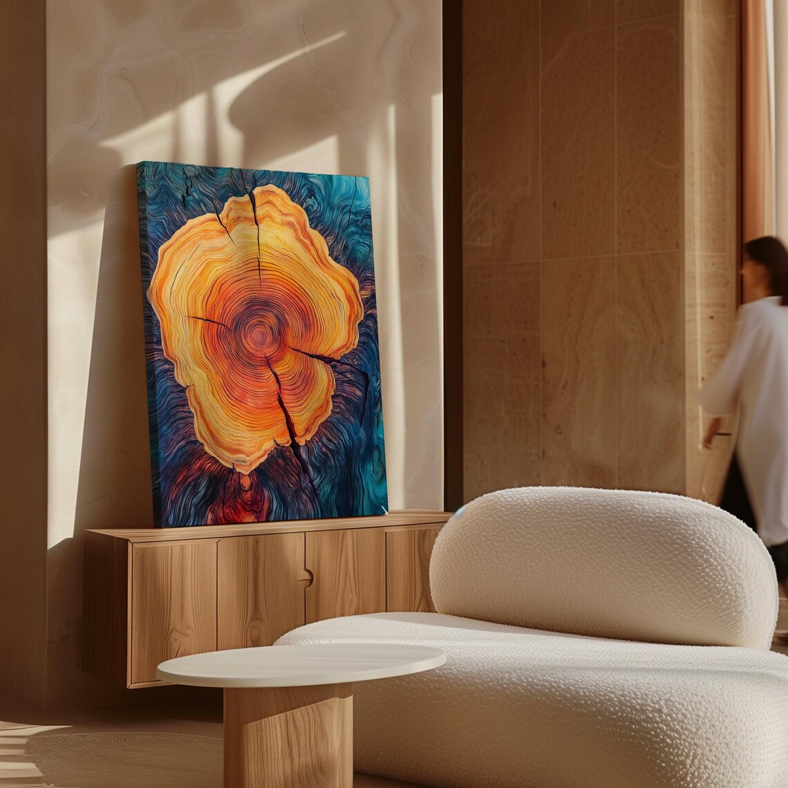 Tree Ring Art Print, Bold Abstract Nature Inspired - Image 6