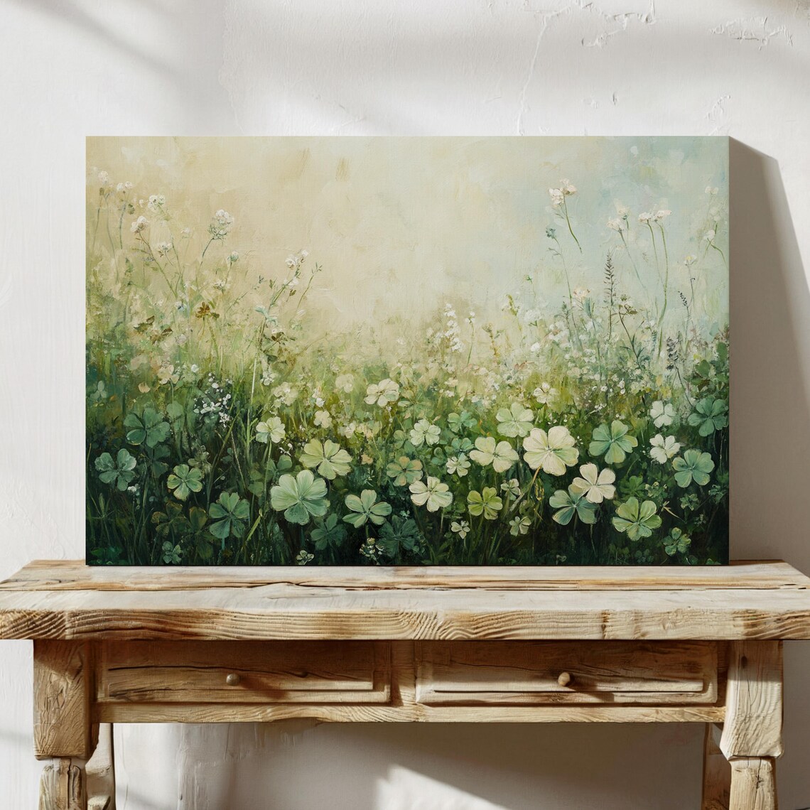 Wildflower And Clover Field Wall Art Print - Image 3