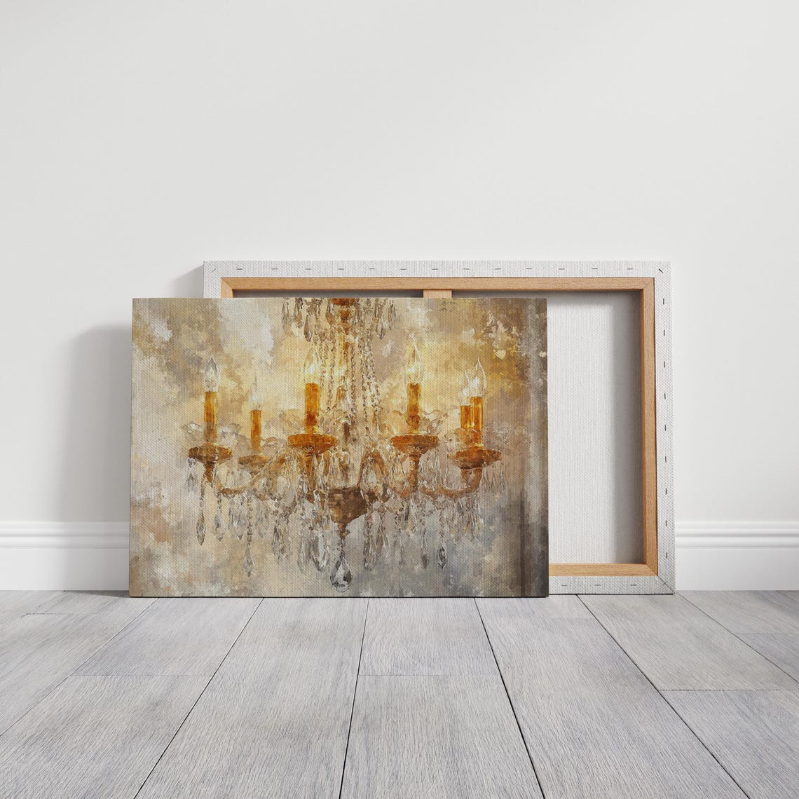 Golden Crystal Chandelier French Country Elegant Wall Poster - Image 6