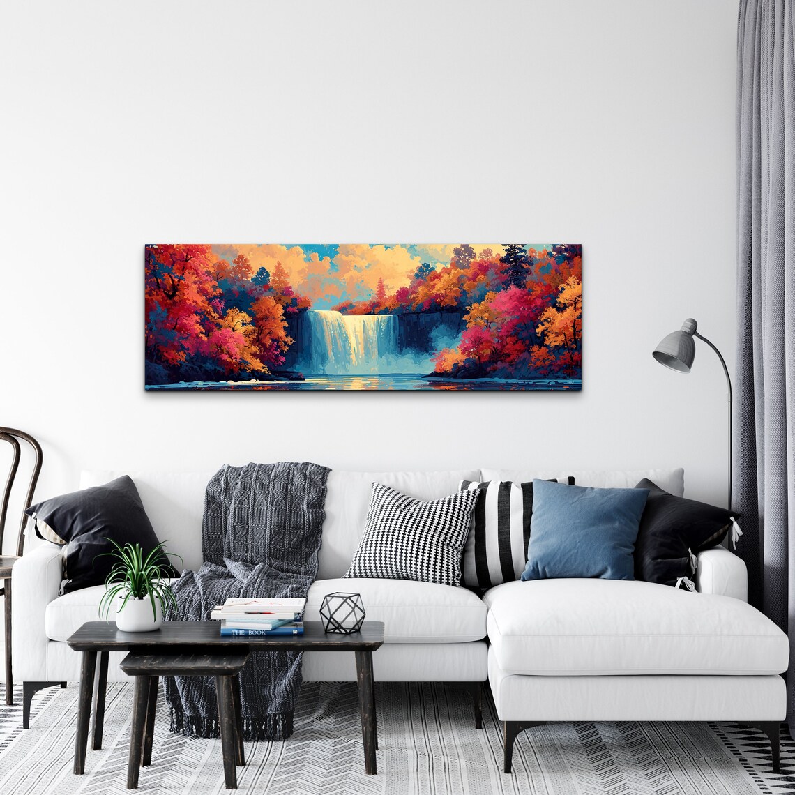 Panoramic Waterfall Art Print, Nature Landscape - Image 4