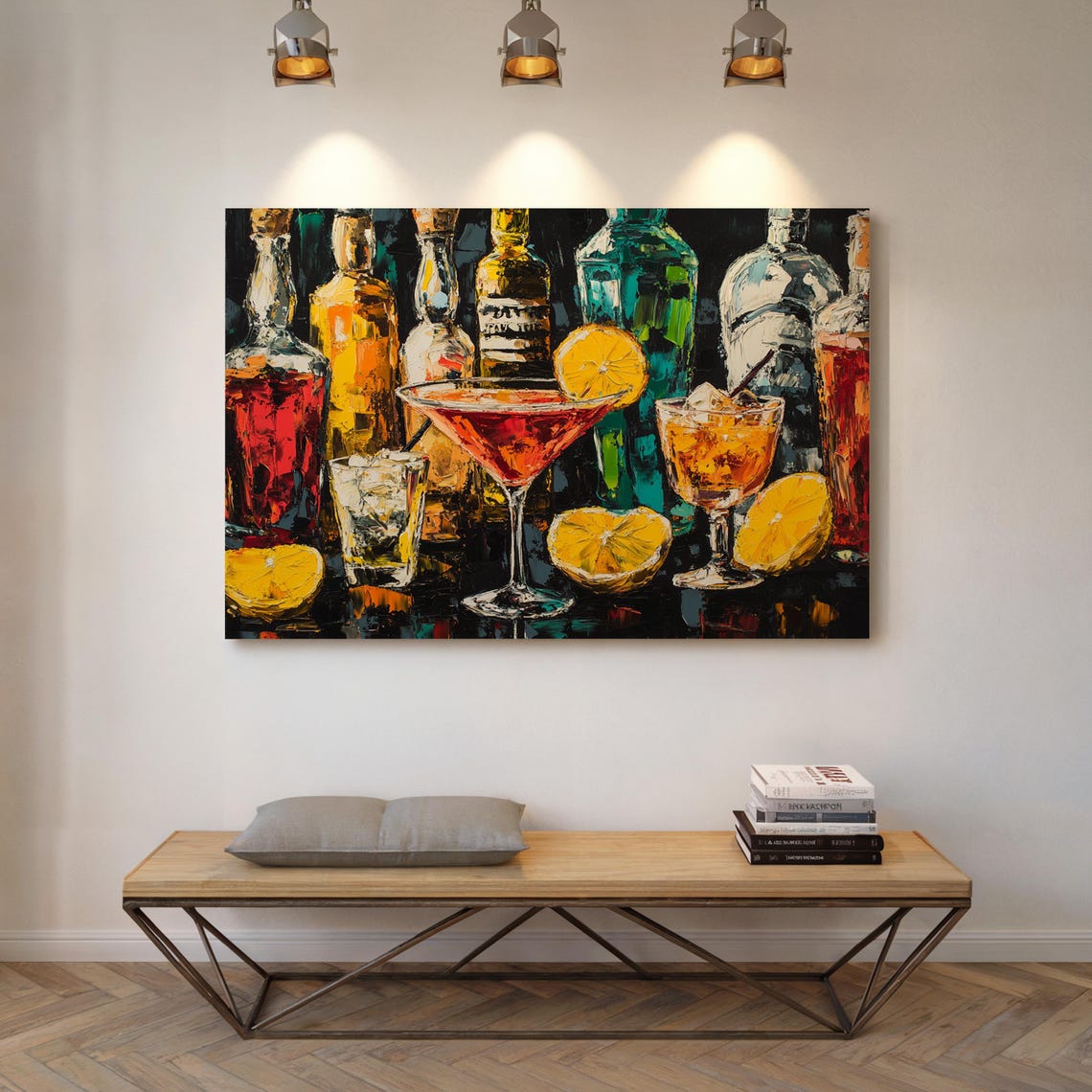 Vibrant Cocktail Bar Art Colorful Bottles And Martini Poster - Image 6