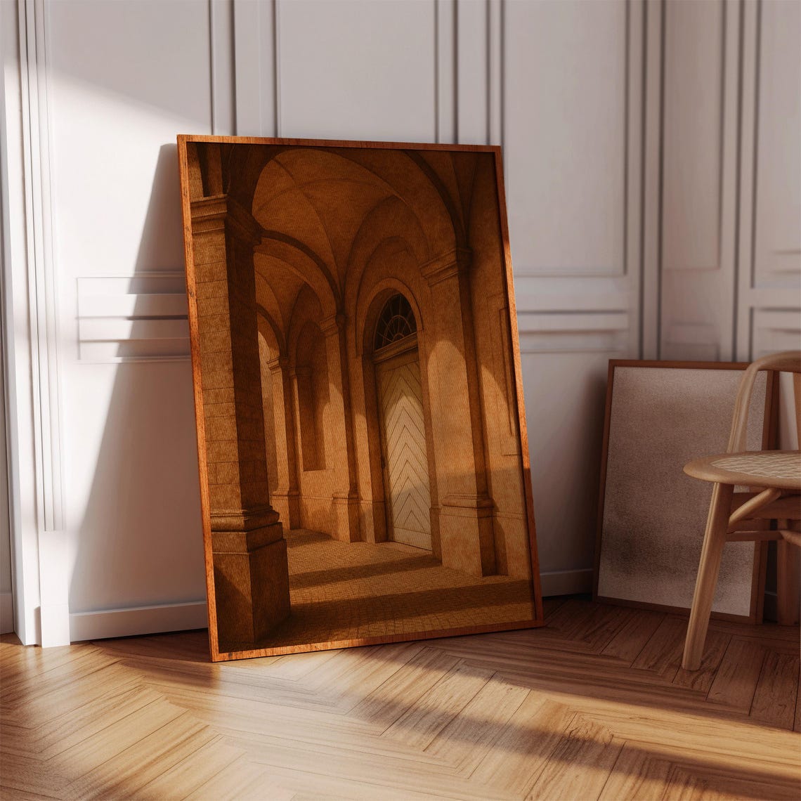 Tuscan Stone Archway Warm Rustic Italian Architecture Poster