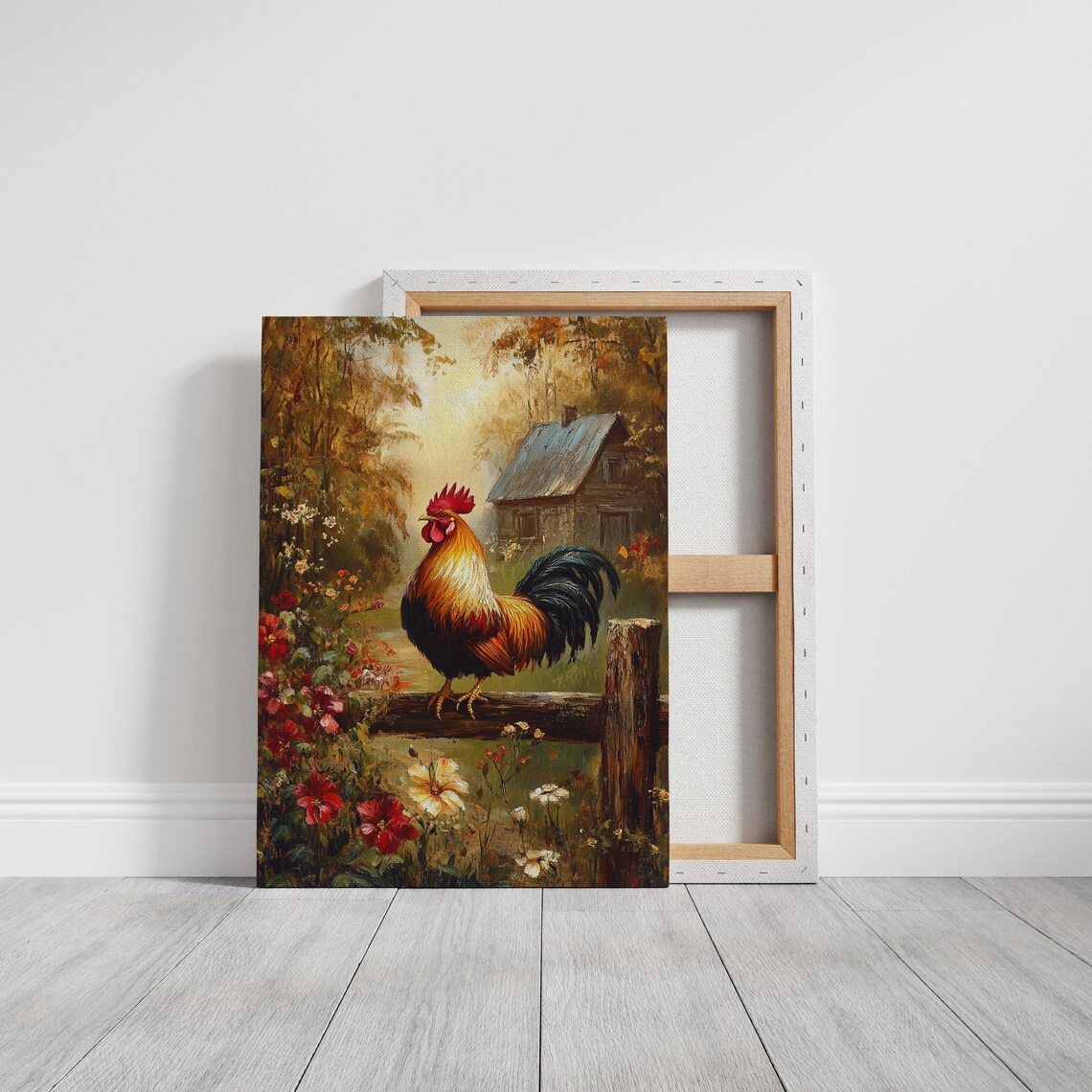 Rustic Rooster Vintage Farmhouse Art Print - Image 7