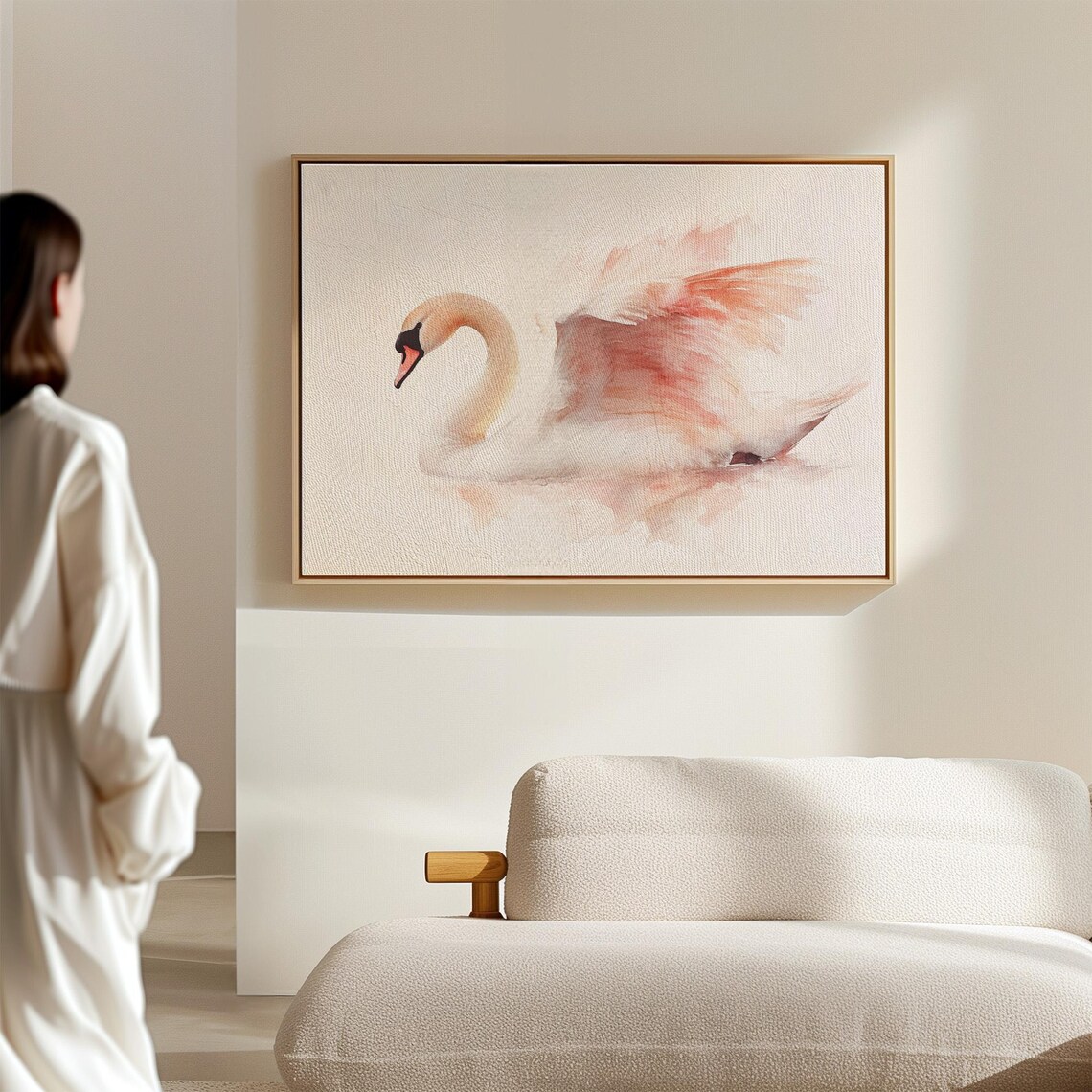 Elegant Watercolor Swan, Nature Decor Art Print - Image 3