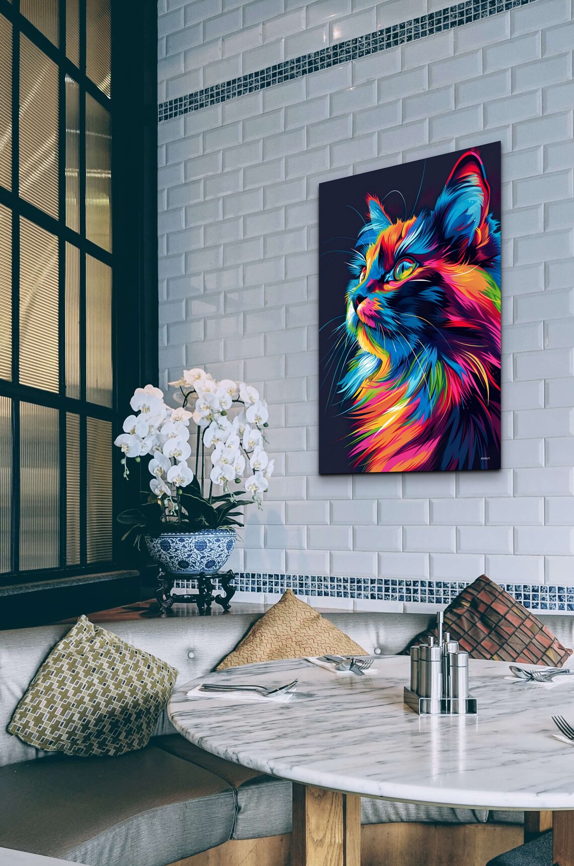 Siberian Cat Portrait Art Print, Animal Decor - Image 4