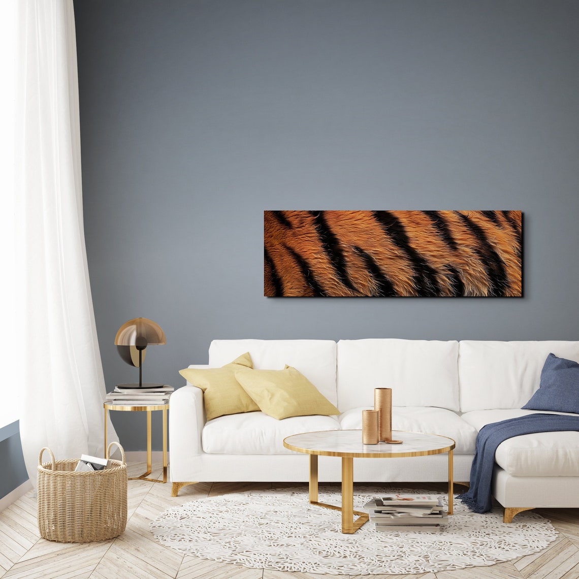 Tiger Fur Close-Up Orange and Black Striped Macro Animal Poster - Image 3