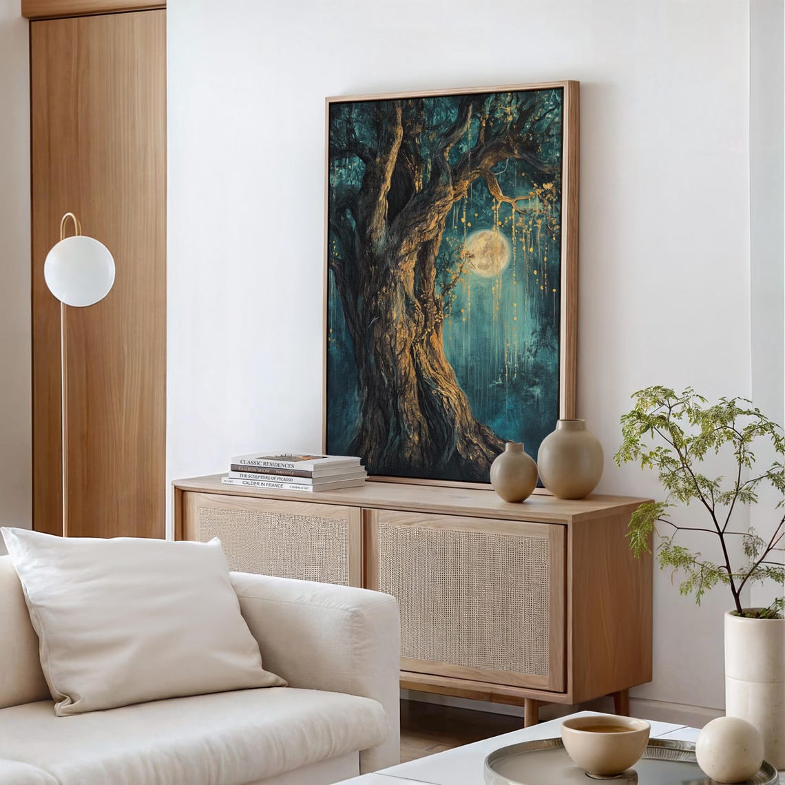 Enchanted Moonlit Tree With Full Moon Mystical Night Forest Poster - Image 6