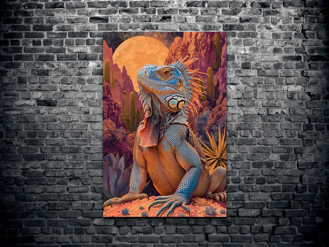 Iguana - Modern Art Print - Image 2